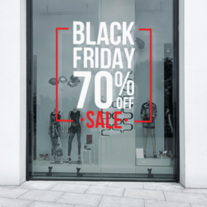 Black Friday Sale Window Decal Stickers - LED By Us