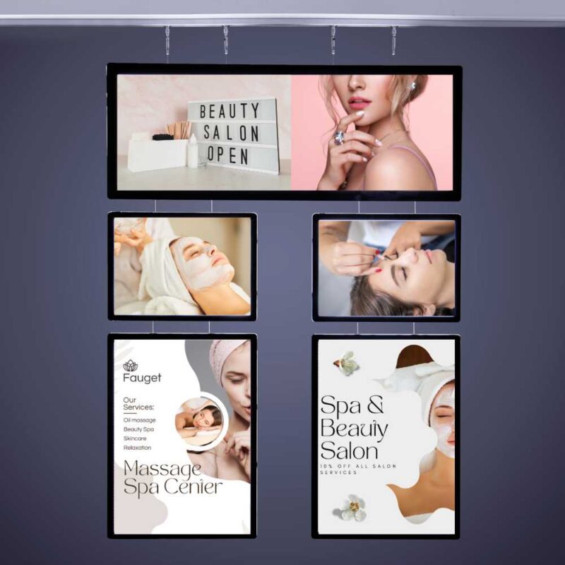 Salon Lightbox Banner Window Display Poster Holder - LED Window Display - - 1SB 2A3 2A2